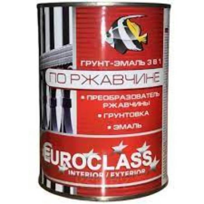 Грунт - эмаль по ржавчине EUROCLASS белая (RAL 9003) 0,9кг3